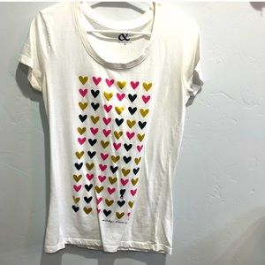 White heart patterned shirt